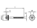 200 x Spenglerschrauben 3tlg. mit DS 15 mm Kupferbraun Art. 9087 A2 4,5X60 TX20 - RAL 8004