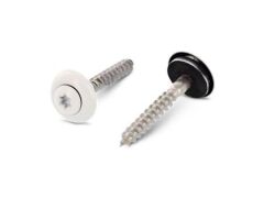 200 x Spenglerschrauben 3tlg. mit DS 15 mm Reinweiß Art. 9087 A2 4,5X35 TX20 - RAL 9010