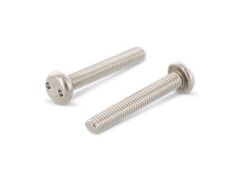 100 x Zylinderkopf-Sicherheitsschrauben, Zweilochantrieb Edelstahl A2 M4X30 SP8