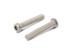 100 x Flachrundkopf-Sicherheitsschrauben mit ISK+Pin Edelstahl A2 M6X14 ISK-PIN 4
