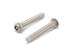 100 x Flachrundkopf-Sicherheitsschrauben mit ISR + Pin Edelstahl A2 M10X55 TX-PIN 45