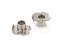 100 x Einschlagmuttern mit 4 Haltekrallen, Edelstahl A2 M5X8