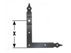 1 Paar Winkelband für verstellbare Rolle / Zierspitze - 250 x 200mm - Schwarz