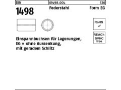1 x Einspannbuchsen DIN 1498 Federstahl EG 20/26 x 20 (blank/schwarz)