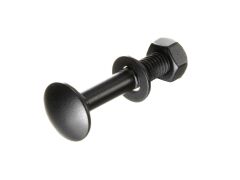 Schlossschrauben nach DIN 603 - Schwarz (PZ) - M 6 x 40mm  - Kopf teilw.  mit Prägung !
