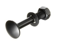 Schlossschrauben nach DIN 603 - Schwarz (PZ) - M 8 x 50mm - Kopf teilw.  mit Prägung !