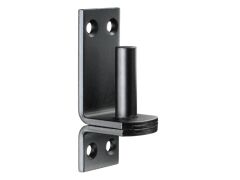 Haken D2 zum anschrauben, Schwarz - 13mm Dorn - 25mm Abstand