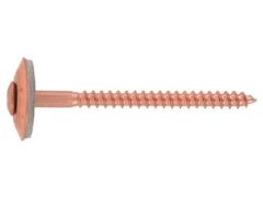 200 Stück - Spenglerschrauben 2tlg. mit Dichtscheibe 20 mm, A2/Cu TX 20 - 4,5x25