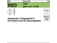 50 x Klappstecker DIN 11023 Klappstecker 10 x 45 verzinkt Dickschichtpassiviert