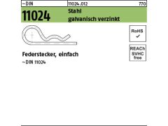 100 x Federstecker ähnl. DIN 11024 Draht Ø 4mm einfach, galv. verzinkt