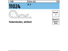 25 x Federstecker ähnl. DIN 11024 Draht Ø 5mm einfach Edelstahl A2