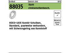 200 x HEICO-LOCK Kombischeiben HKS-10 Stahl Zinklamellen
