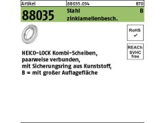 200 x HEICO-LOCK Kombischeiben HKB- 8 Stahl Zinklamellen