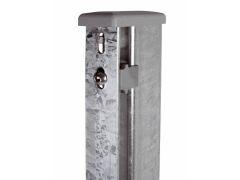 Zaunpfosten mit Flacheisen, Feuerverzinkt - 1200 für 800mm Zaunhöhe