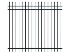Columbus Zaunfeld aus Alu, Matt Schwarz - 2000 x 1800mm