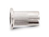 250 x Blindnietmuttern Edelstahl A4 / Rundschaft / offen / Flachkopf / M12x23 / 1.0 - 4.0 mm