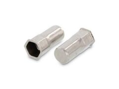 250 x Blindnietmuttern Edelstahl A4 / Teilsechskant / geschlossen / kleiner Senkkopf / M4x16.5 / 0.5 - 3.0 mm