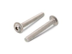 1000 x Flachrundkopfschrauben Innensechskant, Vollgewinde ISO 7380-2 A2 M 2X8/8