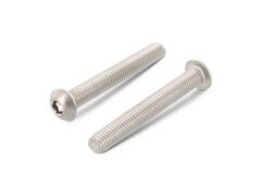 1000 x Flachrundkopfschrauben Innensechsrund, Vollgewinde ISO 7380-1 A4 M 2X10/10 TX6