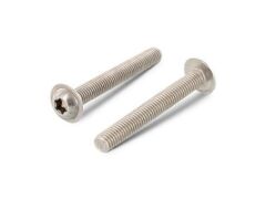 1000 x Flachrundkopfschrauben Innensechsrund, Vollgewinde ISO 7380-2 A4 M 2,5X14/14 TX8