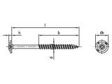 50 x Tellerkopf-Holzbauschrauben mit Schneidkerbe Art. 9250 Edelstahl A4, 8,0X350/80 TX40 (ETA)