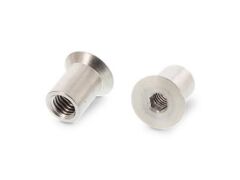 25 x Hülsenmuttern mit Senkkopf und Innensechskant Edelstahl A4 M16X25