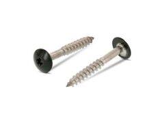 100 x Trespo / Fassaden Flachrundkopf-Holzschrauben Edelstahl A2 - 4,8X50 TX20 - RAL 6009 Tannengrün