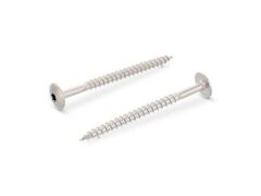 100 x Trespo / Fassaden Flachrundkopf-Holzschrauben Edelstahl A2, 5,5X50 TX20