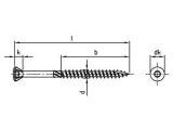 200 x Zierkopf-Holzbauschrauben, Schneidkerbe Edelstahl A4, 3,2x40/24 TX10