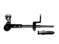 1 Paar Feststeller Schwarz, Anschlag verstellbar - 165mm lang