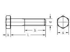 Schnäppchenartikel - DIN 960 - Feingewinde 8.8 blank - 12 x 1,50 x 50