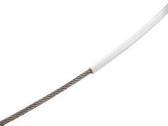 Edelstahldrahtseil 7x7 sZ PVC weiß ummantelt A4/PVC 4/7mm (250m)