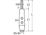 DIY Schraubterminal mit Gewindestift Edelstahl A4 4mm/M6x50(37)mm
