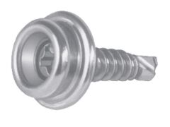 Durable-DOT Unterteil mit Bohrschraube A2/Messing vernickelt 15x15,9mm