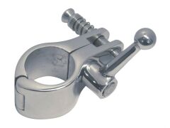 Rohrmittelstück mit Knebel, 2-tlg. Edelstahl A4 für 30mm Rohr