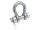 Rundschäkel mit Sicherung, geschweift Edelstahl A4 Bolzen 8,0mm, Bügel 6mm