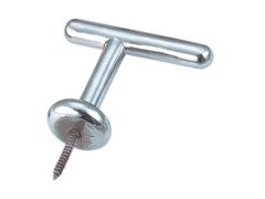 Kleiderhaken mit Holzgewinde Edelstahl A2 40mm