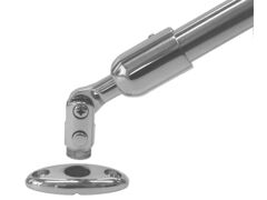 Verdeckbeschlag, Gabelkopf dreh- und abnehmbar Edelstahl A4 75x35mm