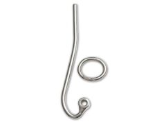 Sliphaken mit Ring Edelstahl A4 5x132mm