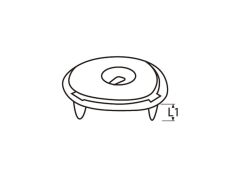 Lift-The-DOT Sockel für Stoffe Messing vernickelt Zapfen 7,0mm