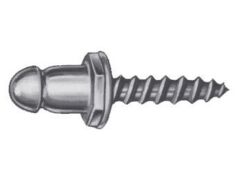 Lift-The-DOT Unteres Teil mit Holzschraube Messing vernickelt Gewindelänge 16,9mm