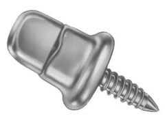 DOT-Common-Sense Drehverschluss mit Blechschraube Messing vernickelt Höhe 20,0mm, Gewinde 15,9mm