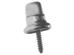 DOT-Common-Sense Drehverschluss mit Holzschraube Messing vernickelt Höhe 20,0mm, Gewinde 14,9mm