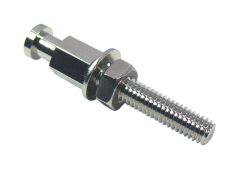 Minax Schraube mit metr. Gewinde Messing vernickelt M4x24(12)mm