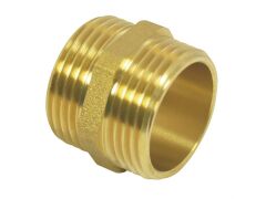 Doppelgewindestück mit Außengewinde Messing 1/2"