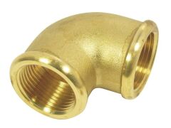 Rohrbogen mit Innengewinde, 90° Messing 3/4"