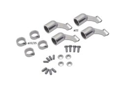 Spritzkappenhandlaufhalter Set Edelstahl A4 für Rohr 22mm