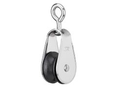 Sprenger Super Miniblock mit Gleitlager A2/Kunststoff Seil 4-10mm, mit Drahtwirbel