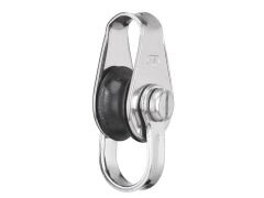 Sprenger Super Miniblock mit Gleitlager A2/Kunststoff Seil 4-10mm, mit Hundsfott