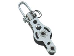 Sprenger Micro XS Block mit Kugellager A2/Kunststoff Seil max.6mm, mit Wirbel, Hundsfott